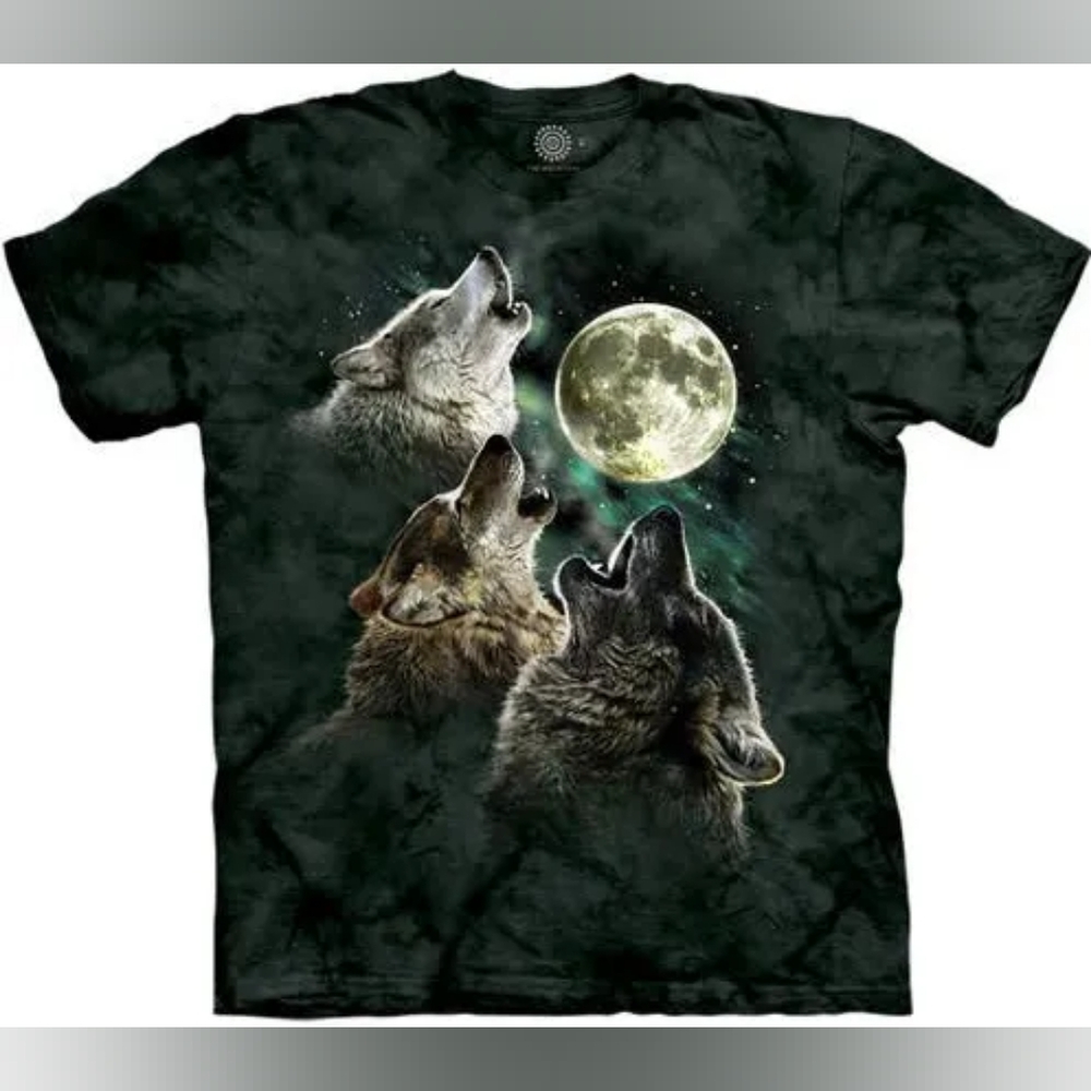 The Mountain Three Wolf Moon Graphic T-Shirt